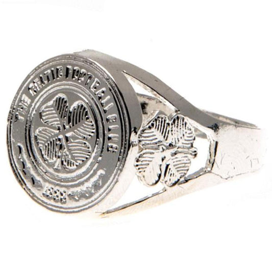 Celtic Silver Plated Crest Ring Small