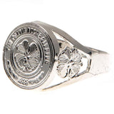 Celtic Silver Plated Crest Ring Medium