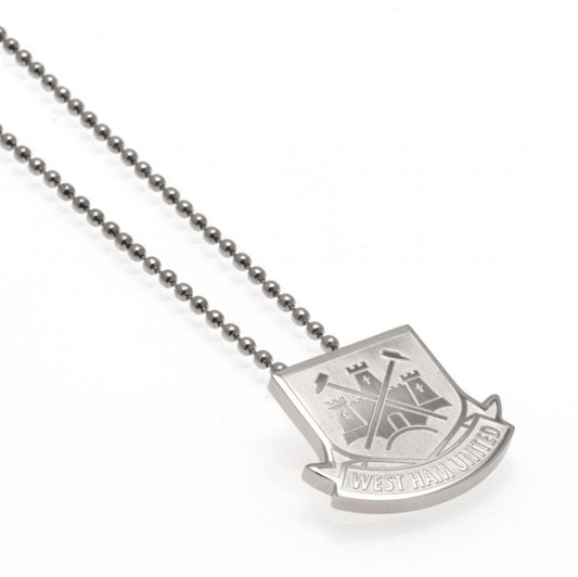 West Ham United Stainless Steel Pendant &amp; Chain CT LG