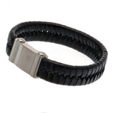 Arsenal Single Plait Leather Bracelet
