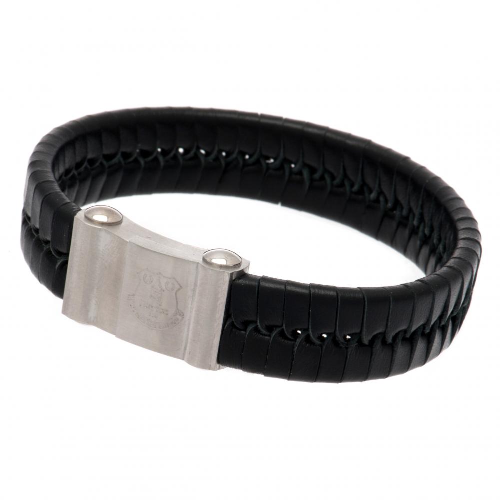 Everton Single Plait Leather Bracelet