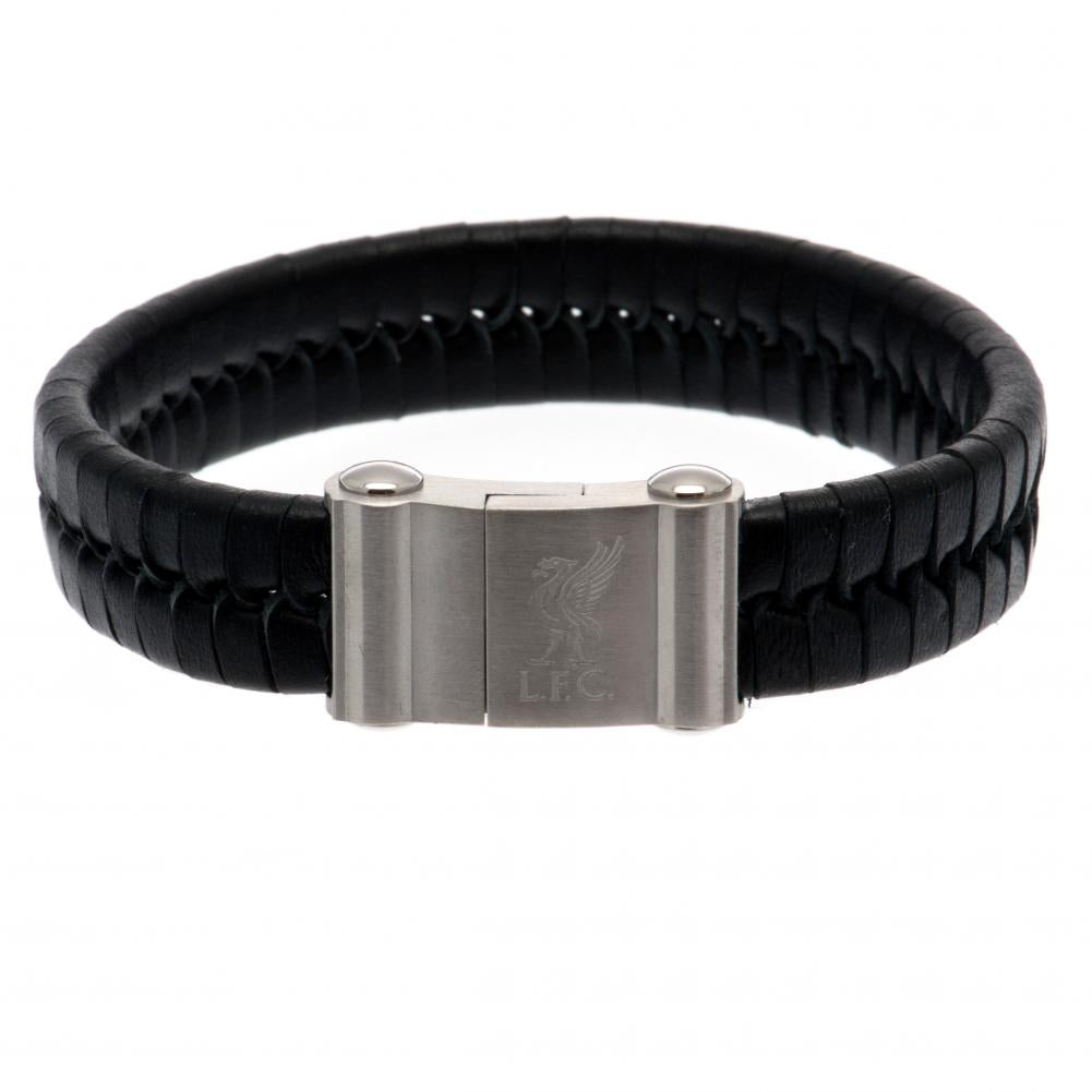 Liverpool Single Plait Leather Bracelet