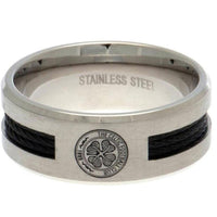 Celtic Black Inlay Ring Small