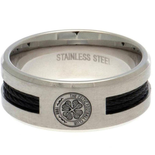 Celtic Black Inlay Ring Medium