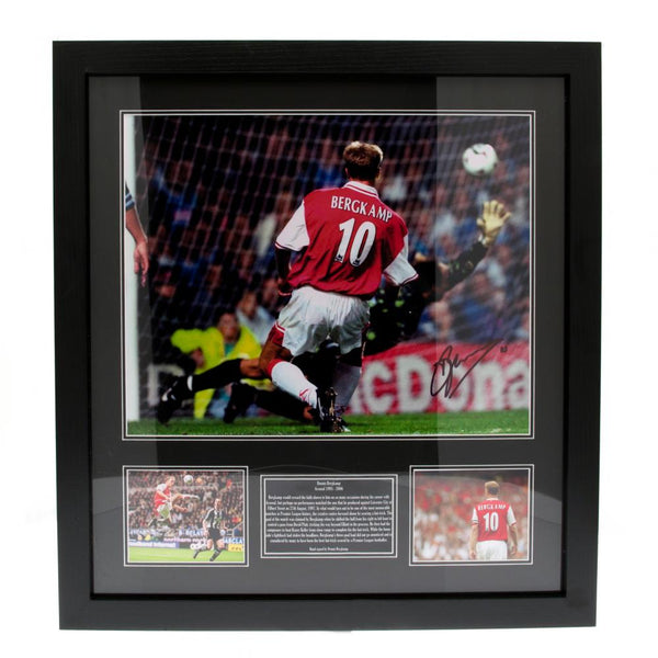 Arsenal Bergkamp Signed Framed Print