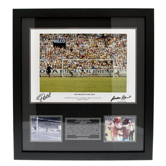 Pele &amp; Banks Dual Signed Framed Print