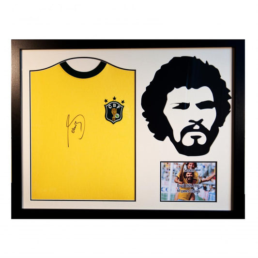 Brasil Socrates Signed Shirt Silhouette