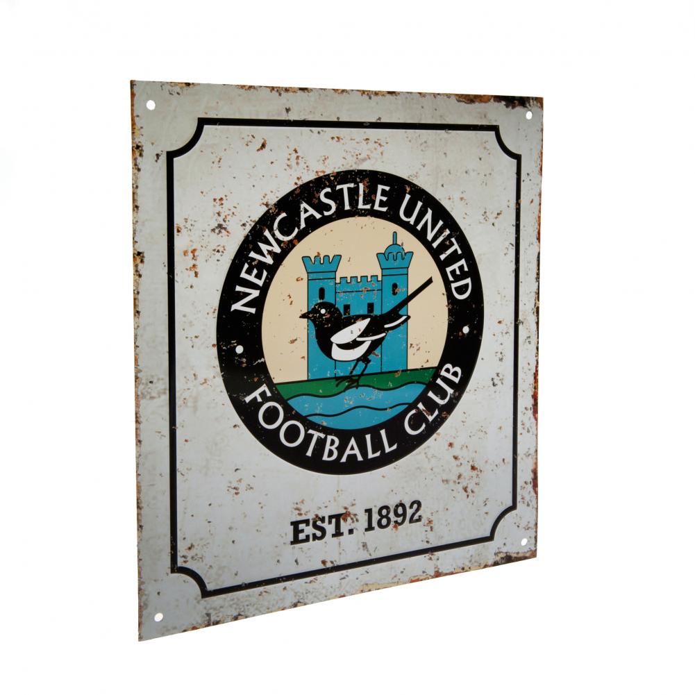 Newcastle United Retro Logo Sign