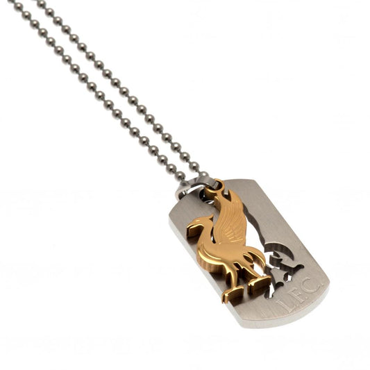 Liverpool Bi Colour Cut Out Dog Tag & Chain