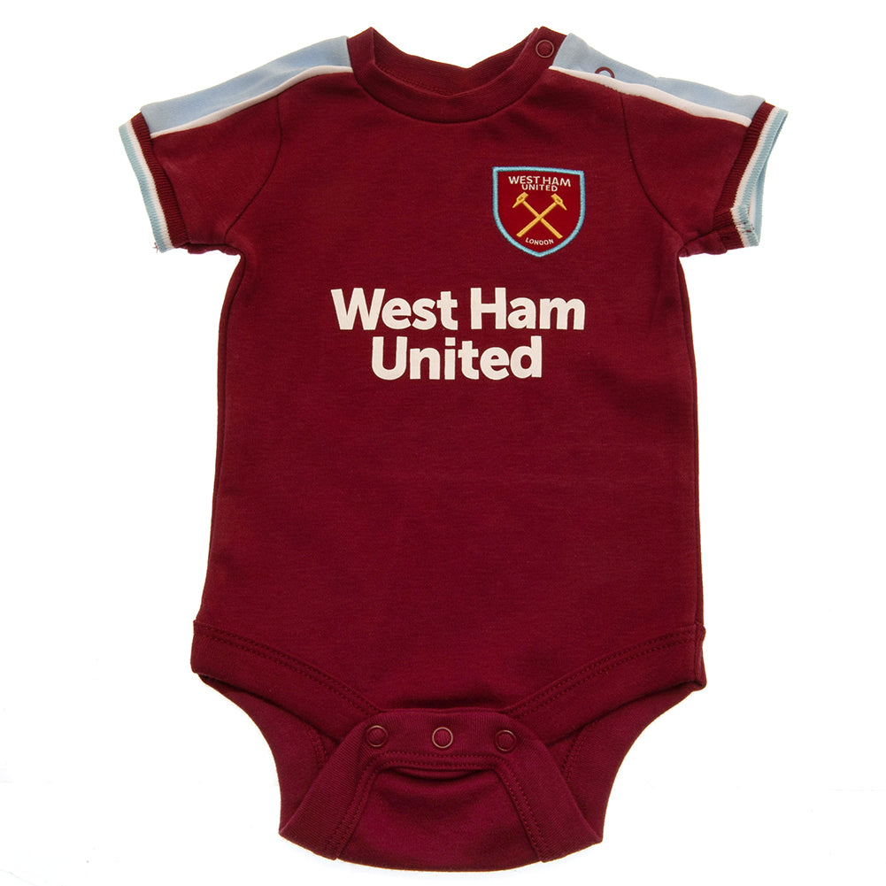 West Ham United 2 Pack Bodysuit 9-12 Mths CS