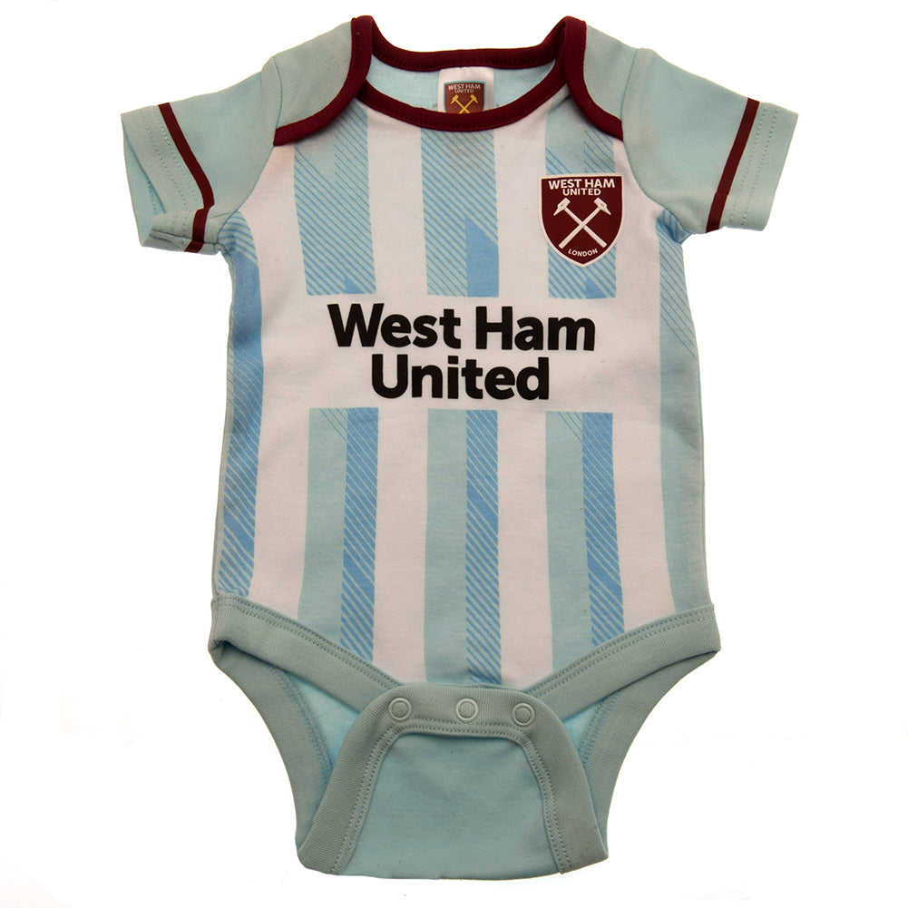 West Ham United 2 Pack Bodysuit 12-18 Mths CS