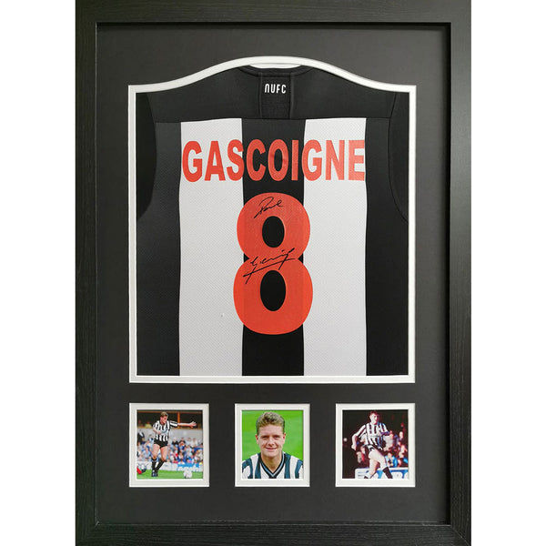 Newcastle United Gascoigne Signed Shirt (Framed)