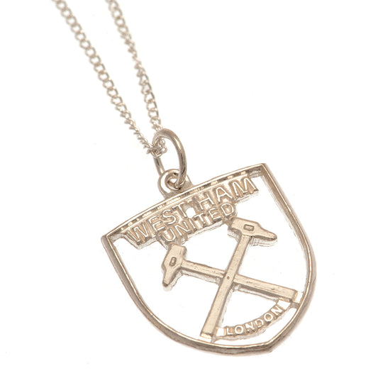 West Ham United Sterling Silver Pendant & Chain CR