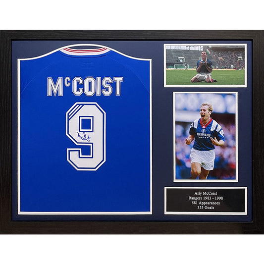 Rangers McCoist Signed Shirt (Framed)