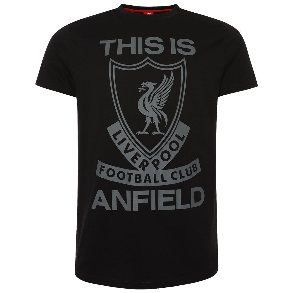 Liverpool This Is Anfield T Shirt Mens Black XL