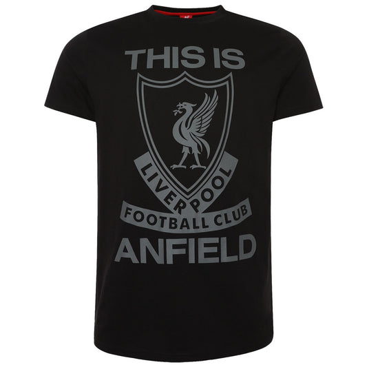 Liverpool This Is Anfield T Shirt Mens Black M