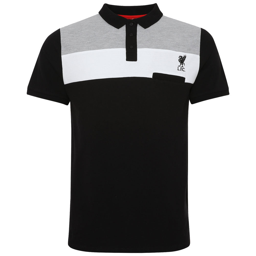 Liverpool Colour Block Polo Mens Black L